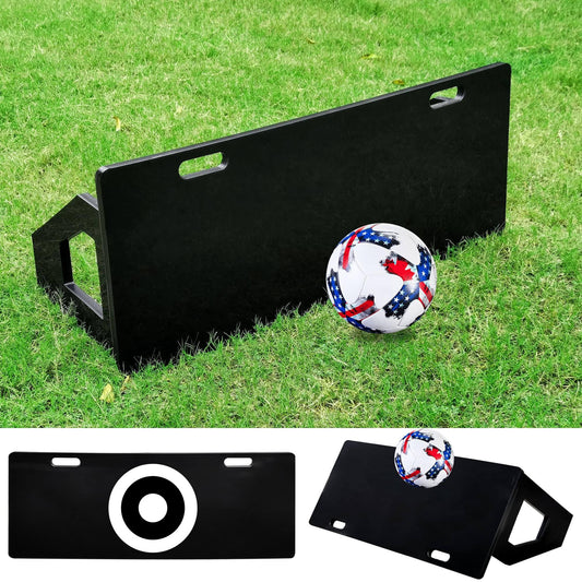 Soccer Rebounder Board 40x16 Foldable Soccer Wall With 2 Angles Rebound Board For Passing & Shooting Practice, Blueblack (Black)