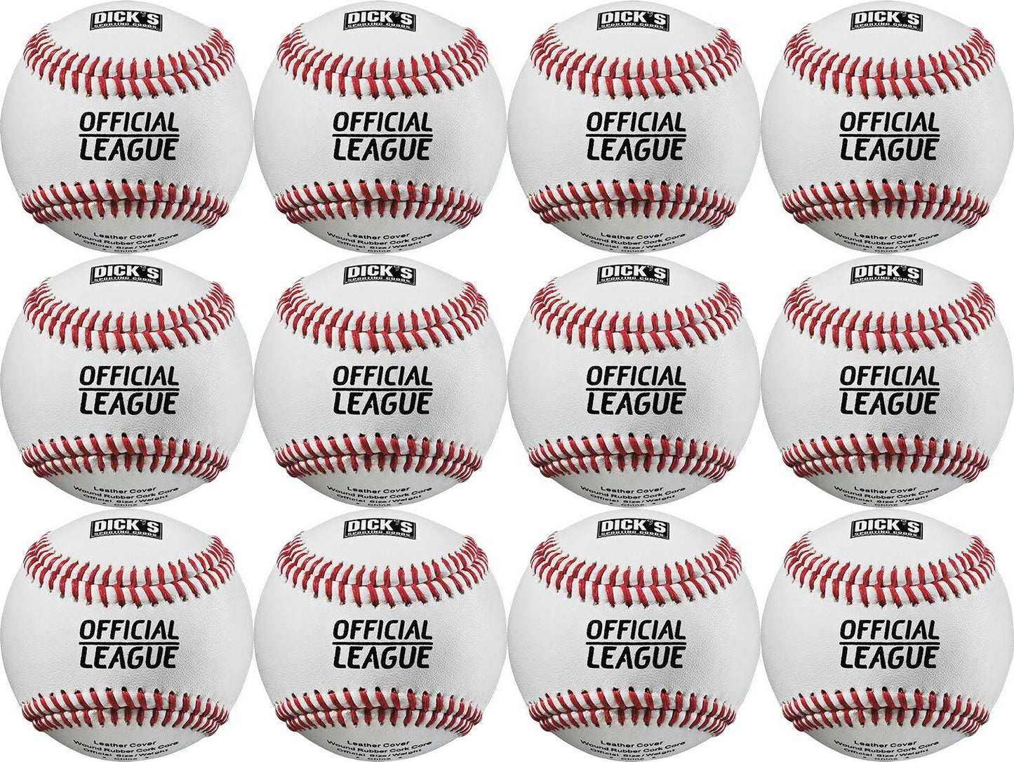 Sporting Goods Leather Baseballs - 12 Pack - Each