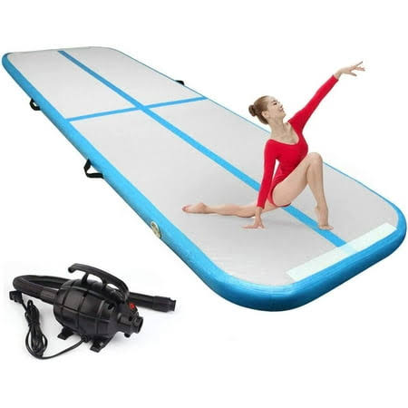 8 Inches Thickness Airtrack, 9.84ft Tumble Track Air Mat For Gymnastics Training/Home Use/Cheerleading/Yoga/Water With Electric Pump