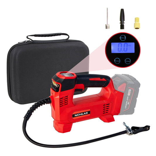 Tire Inflator For Milwaukee M18 Battery Auto Portable Air Compressor Pump With Lcd Screen Fixed Value Setting For Car, Motorcycles, Bikes,