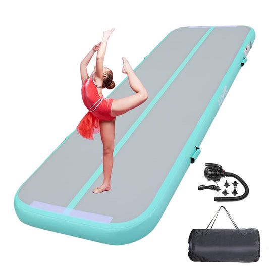 Air Mat Gymnastics Mat Inflatable Tumbling Mat, Tumble Tracks Training Mats With Electric Air Pump For Cheerleading/Gym/Outdoor/Yoga/Water/