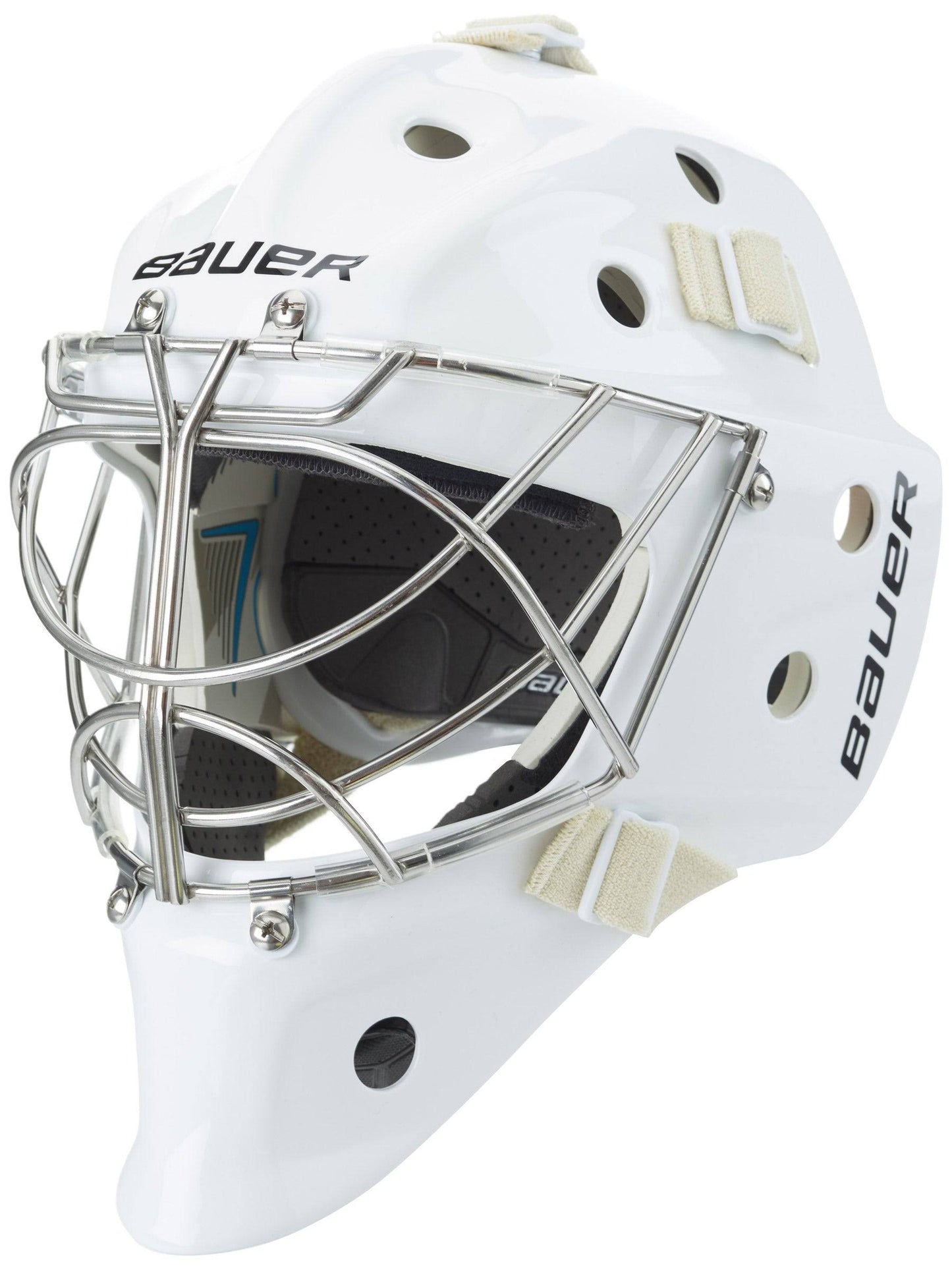 940 Senior Non-Certified Cat Eye Goalie Mask In White Size Large