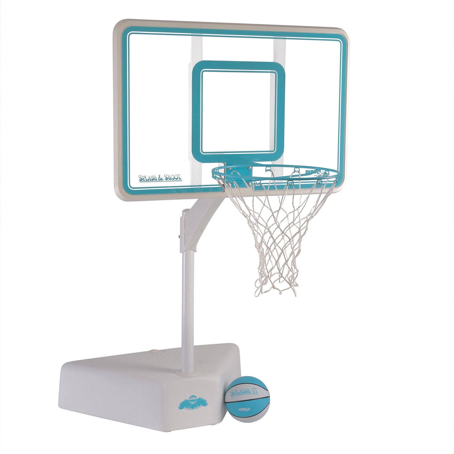 Splash & Shoot Adjustable Height Swimming Pool Basketball Hoop, Clear