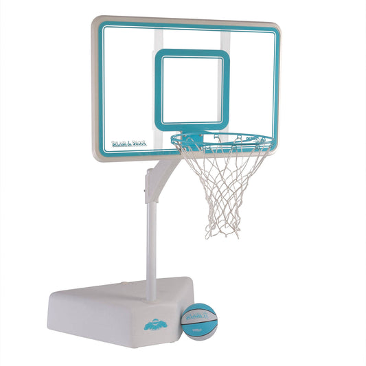 Splash & Shoot Adjustable Height Swimming Pool Basketball Hoop, Clear