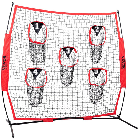 8 X 8 Ft Football Trainer Throwing Net Training Throwing Target Practice Net With 5 Target Pockets Glqw88yc0000rhwmzv0