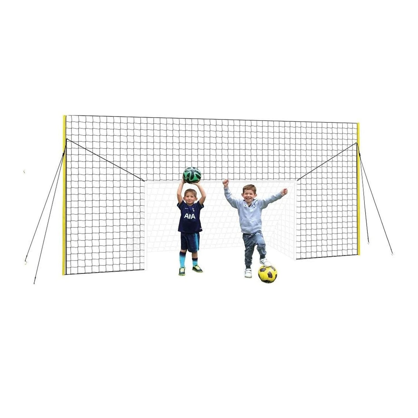 3 In 1 Goal Rebounder And Backstop Soccer Trainer Starter Mesh Net