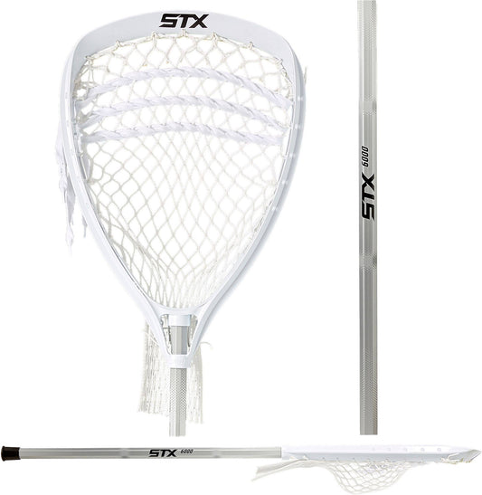 Shield 100 On 6000 Lacrosse Goalie Stick - White/White/Platinum