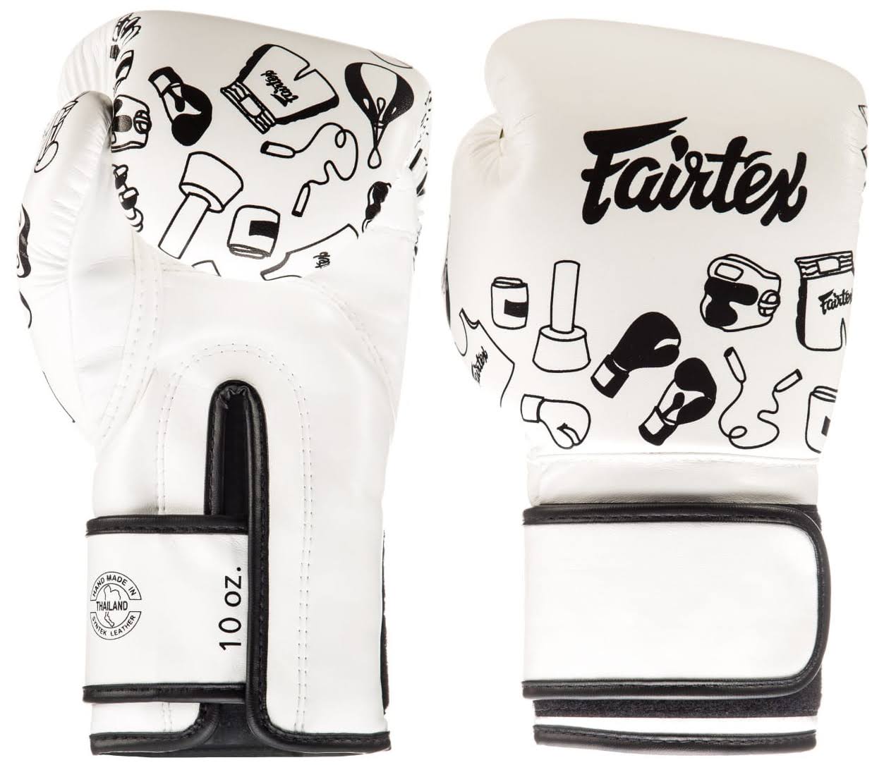 Bgv14 Black/White Painter Muay Thai Boxing Glove, 16 Oz