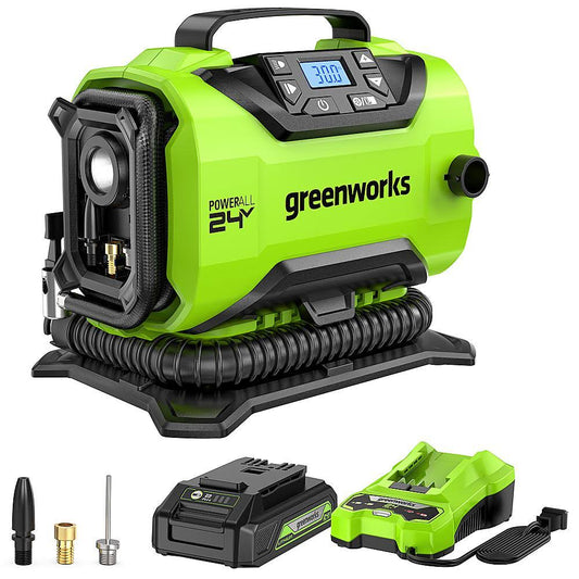 24v Cordless Inflator W/ 2.0ah Battery & Charger