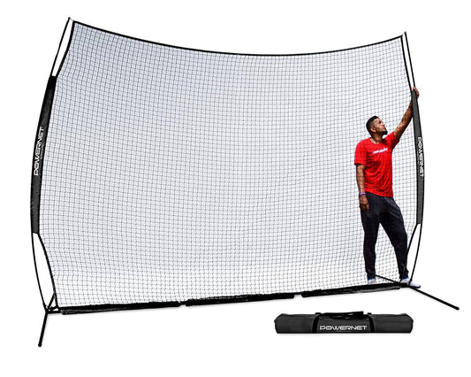 12x9 Ft Sports Barrier Net For Player & Property Protection Black