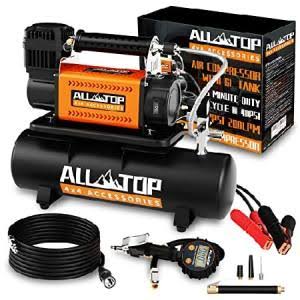 Air Compressor With 6l Tank Kit,12v Portable Inflator & Oil-Free Steel Tank 6-Liter, Offroad Air Compressor For Truck Tires, Heavy Duty A