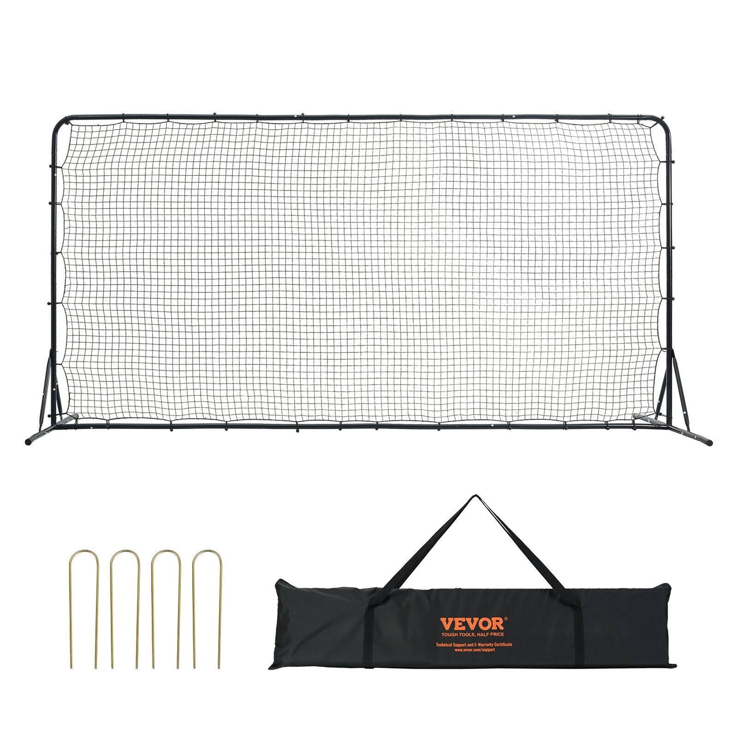 Soccer Rebounder Net, 12x6ft Iron Soccer Training Equipment, Sports Football Training Gift With Portable Bag, Volleyball