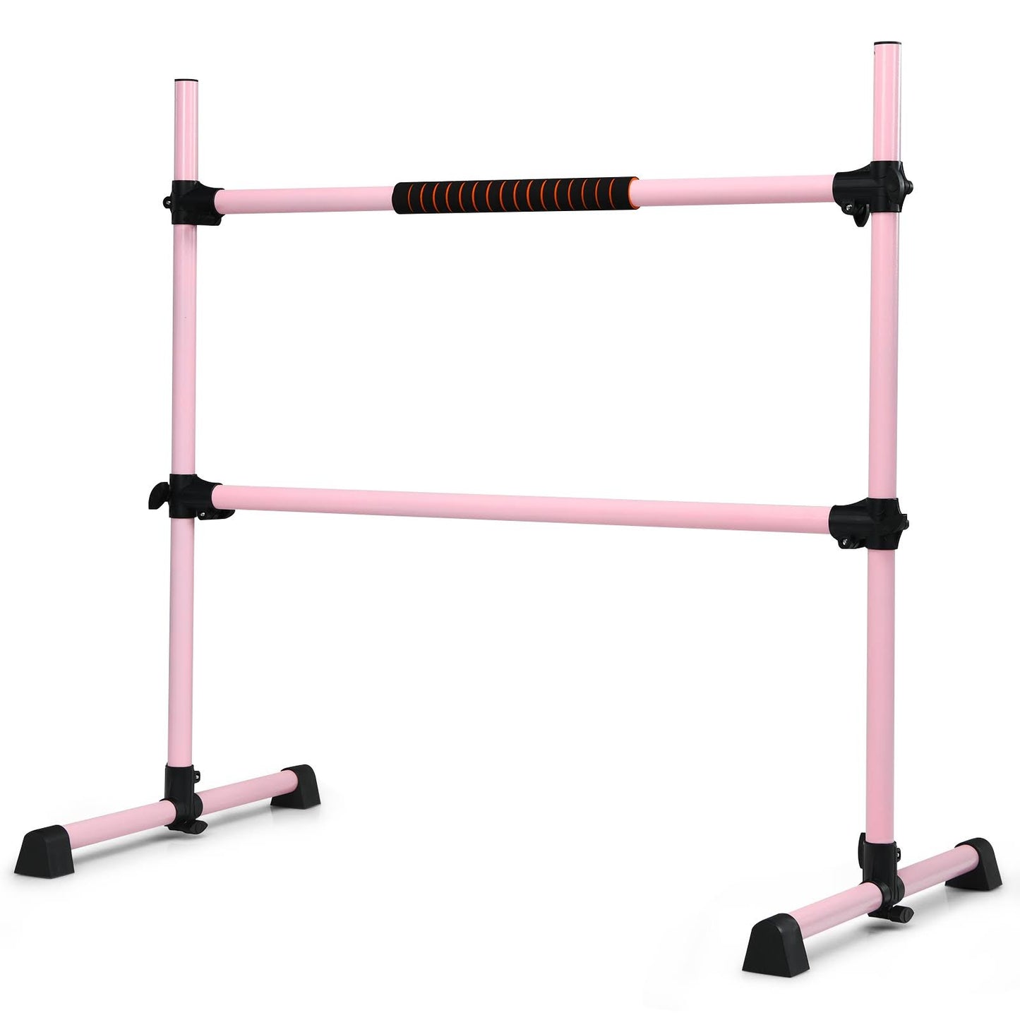 4ft Portable Ballet Barre Freestanding Adjustable Double Dance Bar Purple