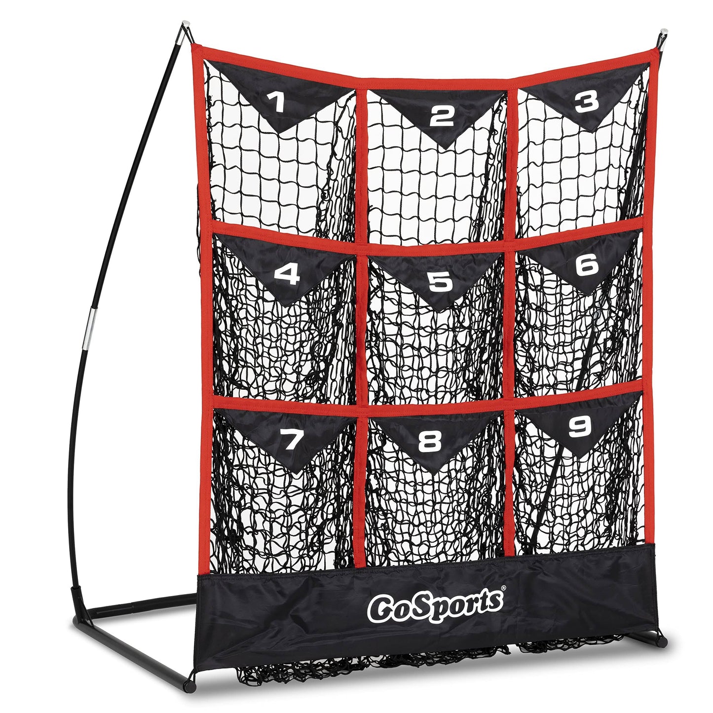 9 Pocket Baseball And Softball Pitching Strike Zone Target Net Black