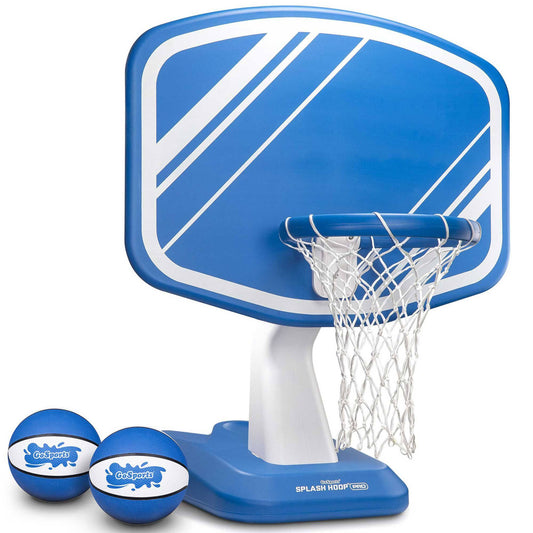 Splash Hoop Pro Swimming Pool Basketball Game - Includes Poolside Water Basketball Hoop, 2 Balls And Pump - White