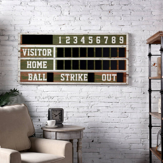 Wooden Scoreboard Wall Sign