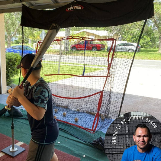 Baseball & Softball Hitting/Pitching Practice Net Attaches And Hangs On Garage Door