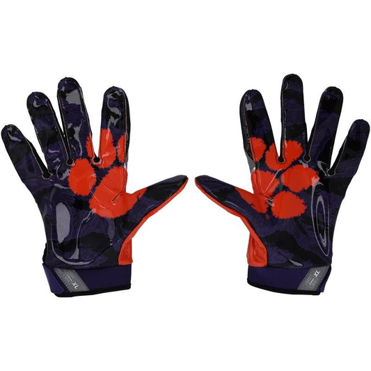 Tigers Team-Issued Orange And Purple Nike Vaporjet 4 Gloves