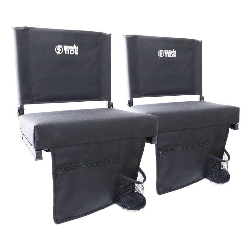 Wide Stadium Seat - Extra Thick Cushion, Great Back Support, Lightweight Chair, Multiple Storage Pockets, Compact, Ideal For Sporting