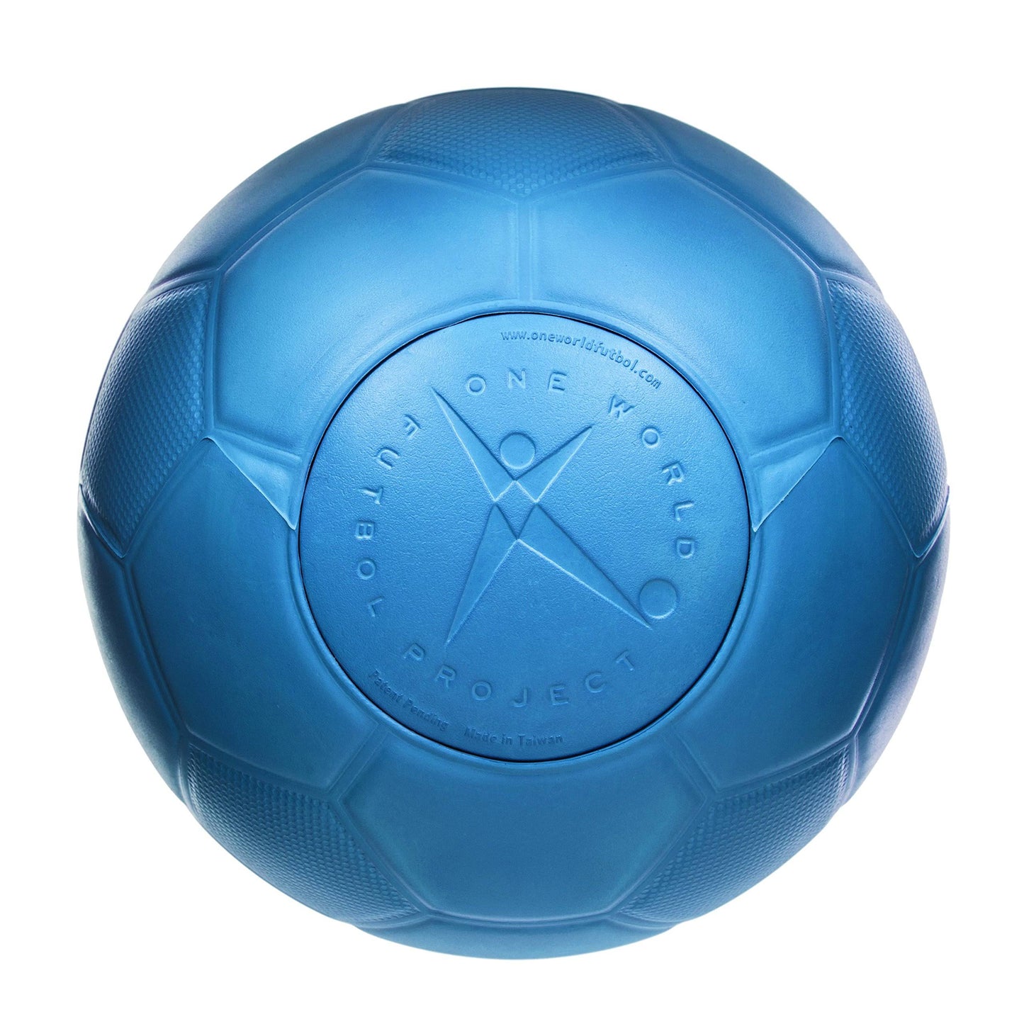 World Play Project Soccer Ball - Unpoppable Unbreakable Non-Deflating Non-Toxic Futbol - Blue Size 4