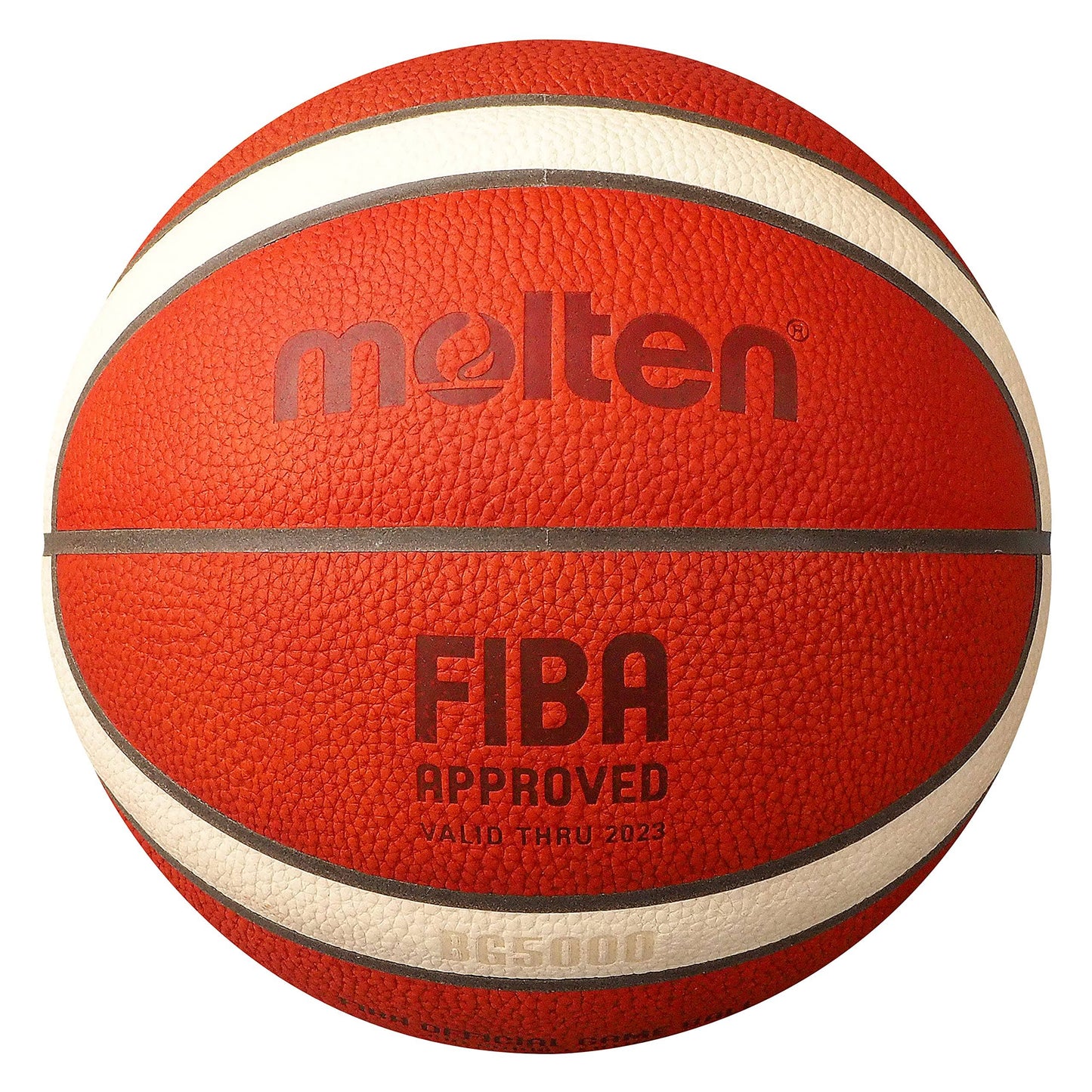 Bg-Series Leather Basketball, Fiba Approved - Bg5000, Size 7, 2-Tone (B7g5000)