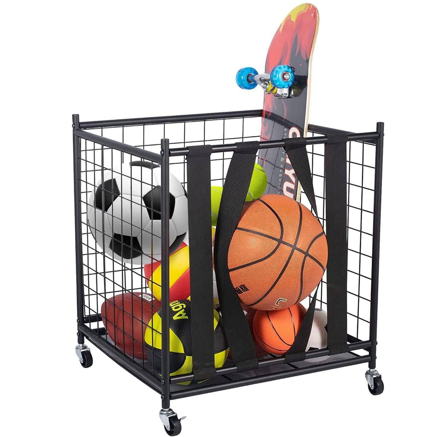 Storage, Rolling Sport Balls Cart, Ball Organizer