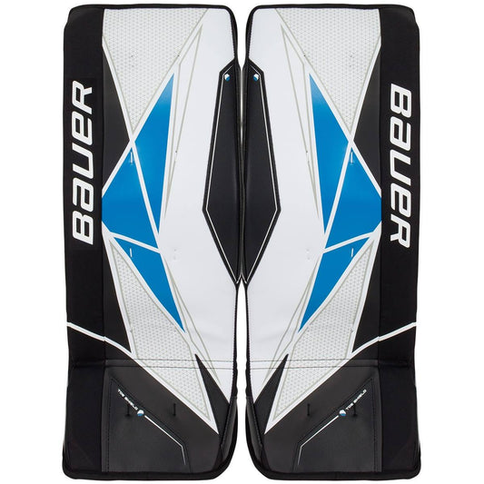 Street Hockey Goalie Leg Pads - Junior - White/Black - Medium