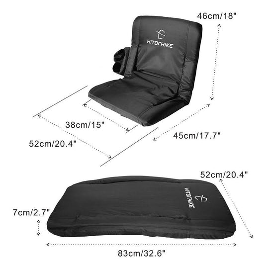 Stadium Seat For Bleachers Or Benches Portable Reclining Foldable Type Stadium Seat Chair With Padded Cushion Chair Back And Armrest