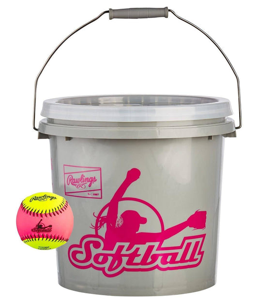 Softball Bucket Combo With 10-Inch Softballs (Includes 18 10 Softballs)