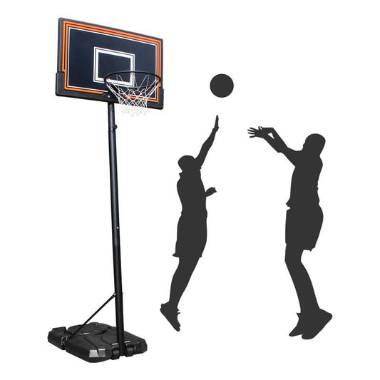 44in Portable Basketball Hoop Basketball Goal Height Adjustable 7-10ft Basketball System Stand With Blackboard & Wheels Basketball Hoop