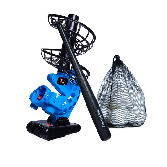 380bh Baseball Pitching Machine Battery Powered Angle Adjustable Comes With Bat And One Dozen Training Balls For Kids And Beginner