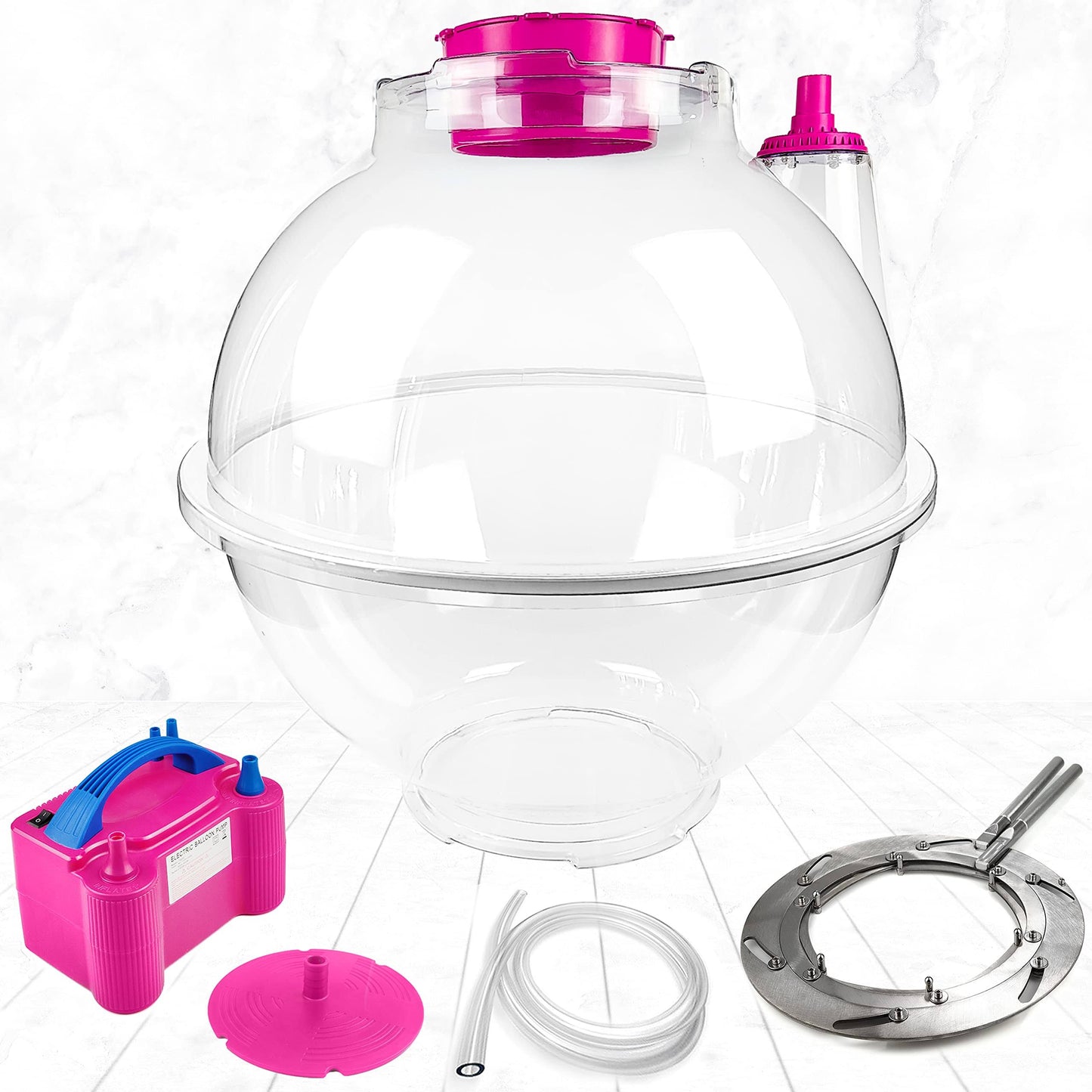 Balloon Stuffing Machine, Balloon Stuffer Machine Kit With Electric Air Pump And Expander Tool, Pink