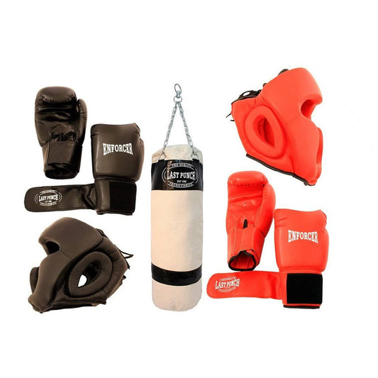 Boxing Package New 2 Pairs Of Headgears 2 Pairs Pro Boxing Gloves & Punching Bag