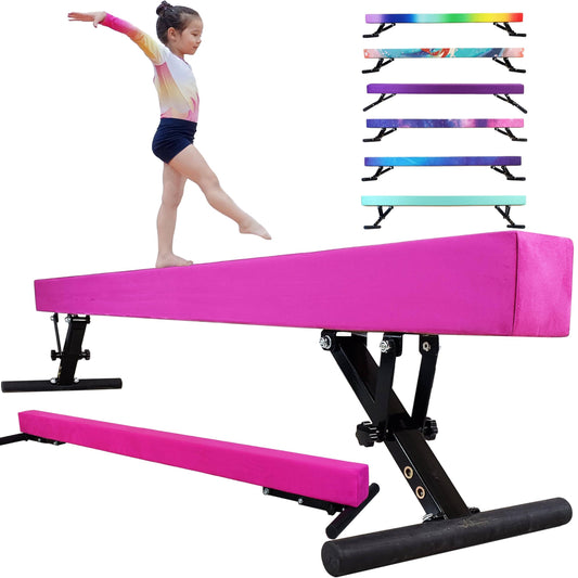 Adjustable Balance Beam For Kids - 8ft Gymnasitcs Beam - High And Lower Floor Beam For Gymnastic Center Gymnastics Equipment For All