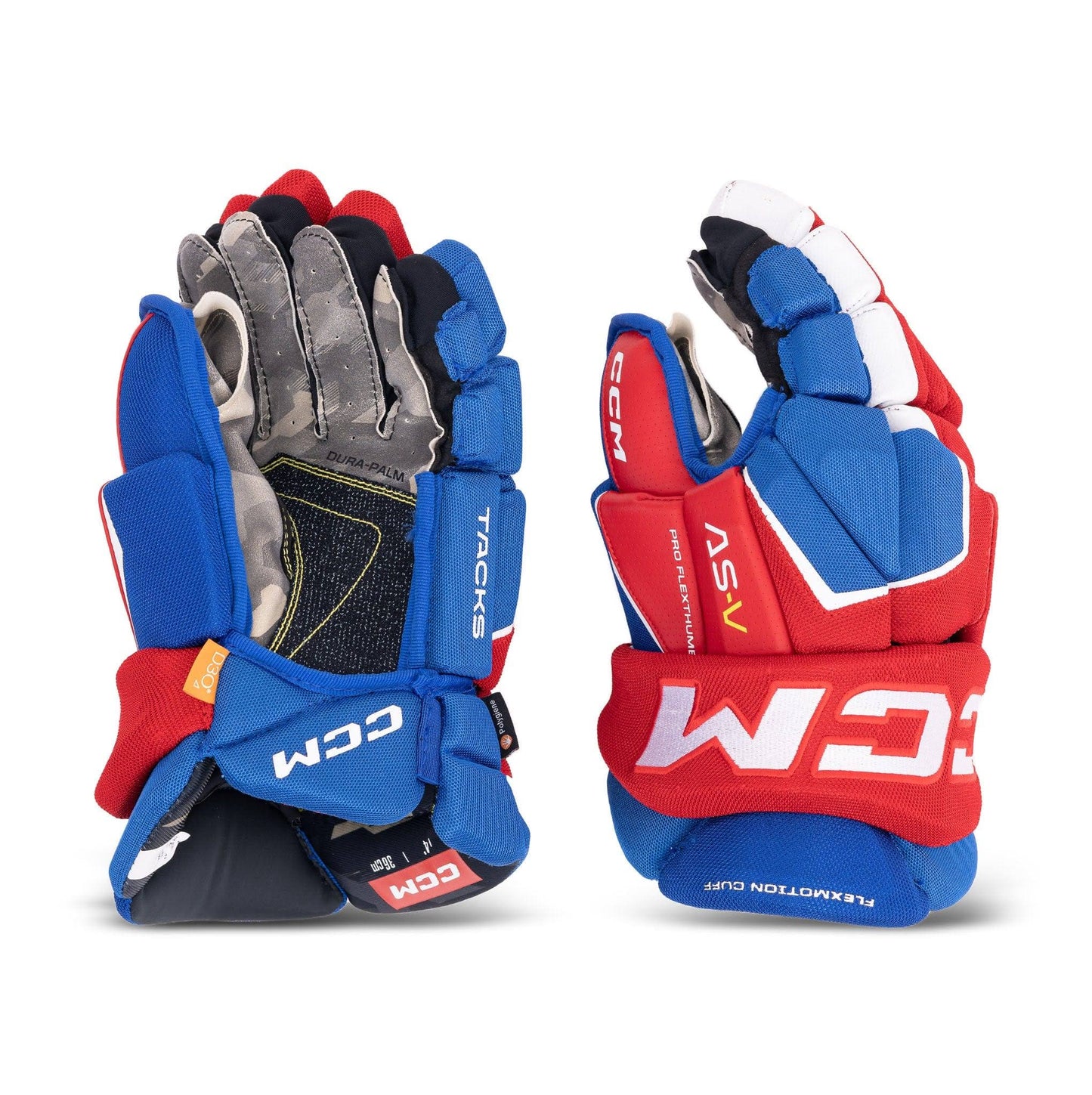 Tacks As-V Hockey Gloves - Senior - Royal/Red/White - 13.0