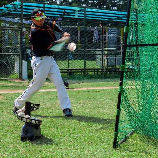 898bh Baseball Soft Toss Machine, Angle Adjustable, Step On Paddle And Release To Launch, No Power Supply Needed, Works With Regulation