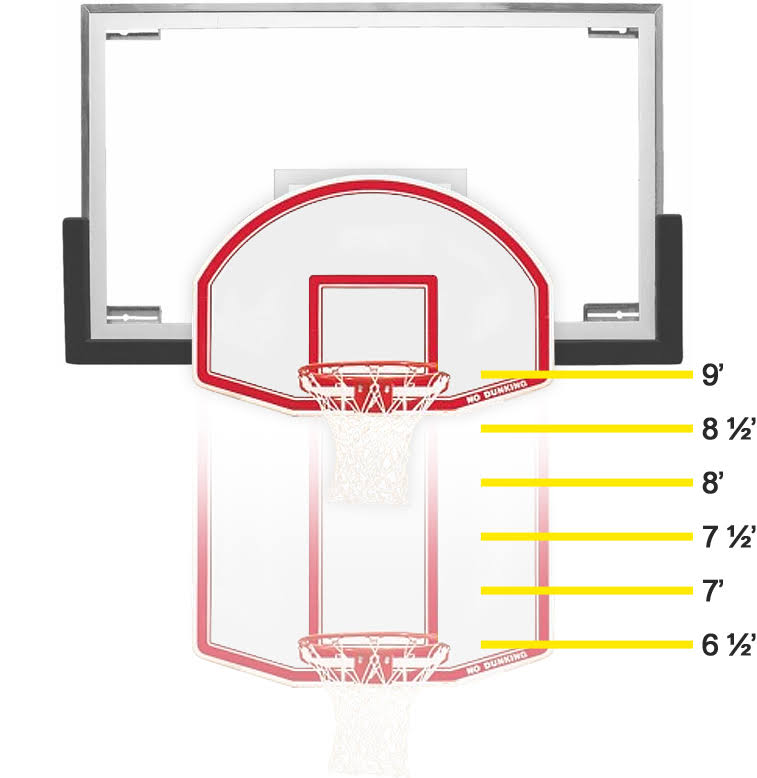 6-In-1 Adjustable Easy-Up Youth Basketball Goal