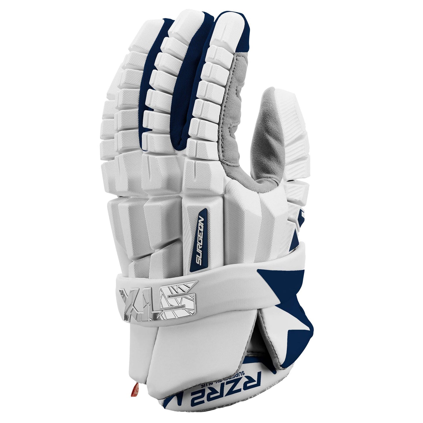 Surgeon Rzr2 Lacrosse Gloves, Large, White