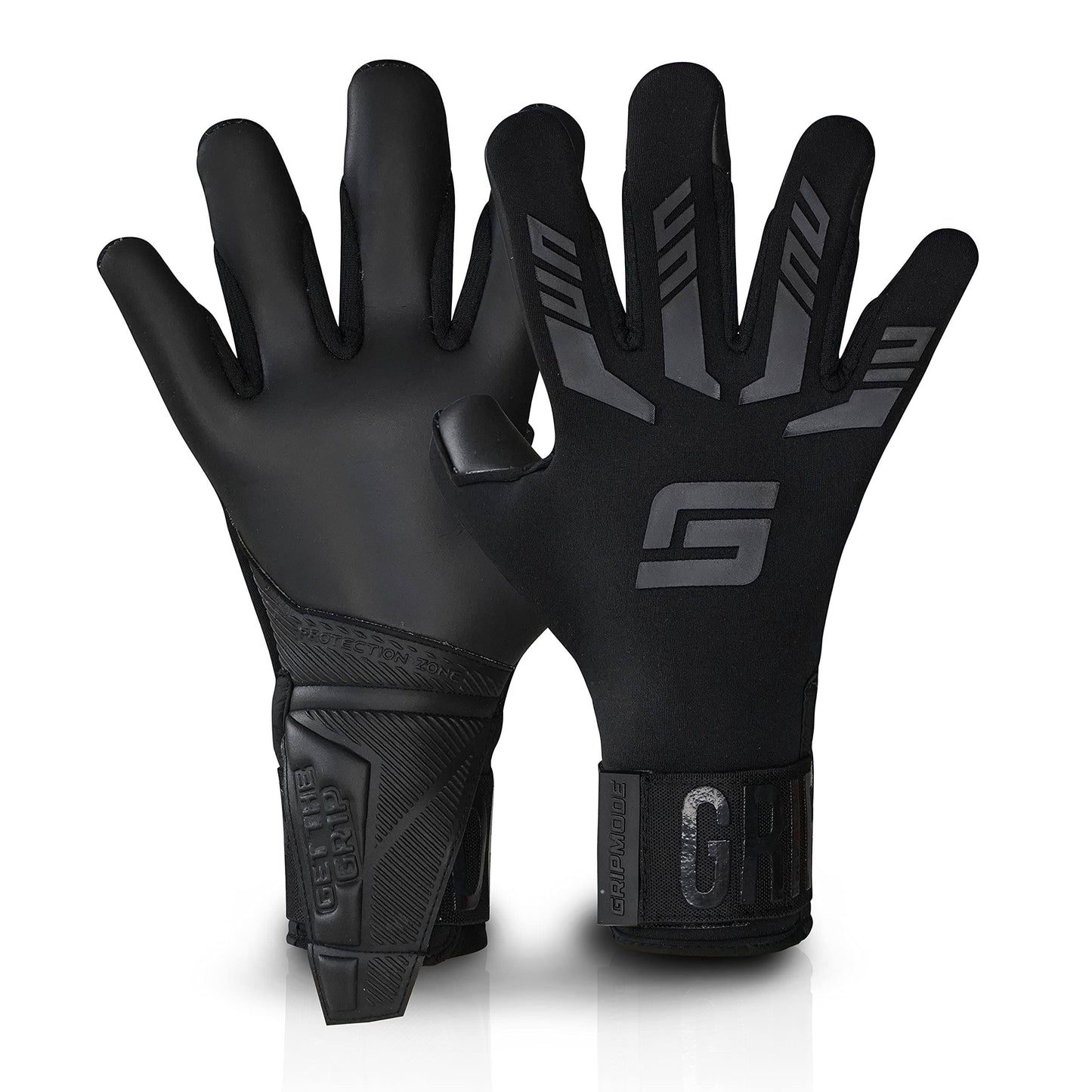 Blackout Hybrid Goalkeeper Gloves Adult And Child With Griptec Latex Lining I Suitable In All Weather I Football Goal Protection For