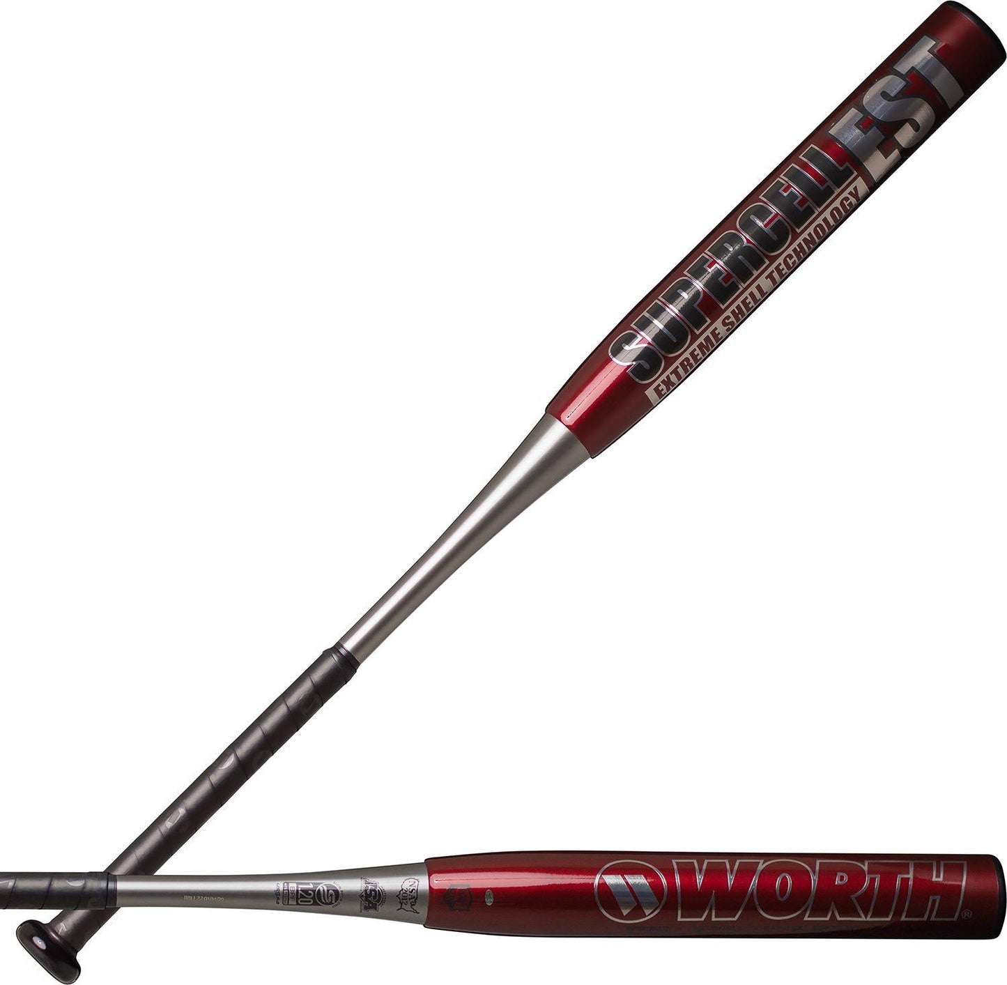 2023 Supercell Red Est Alloy All Association Slowpitch Softball Bat: Wscred 34 27 Oz