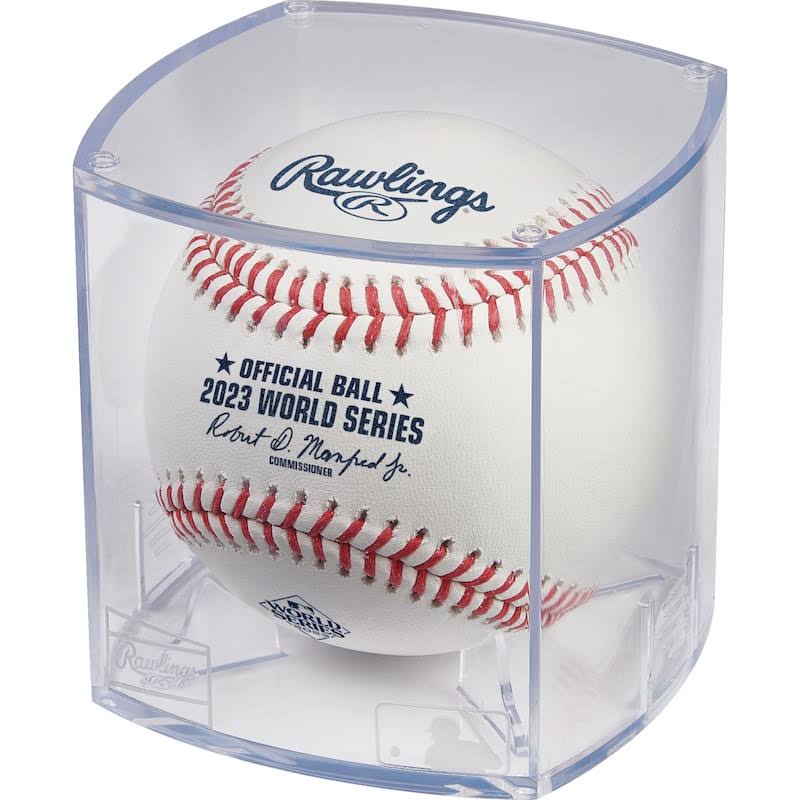 2023 World Series Logo Baseball With Case