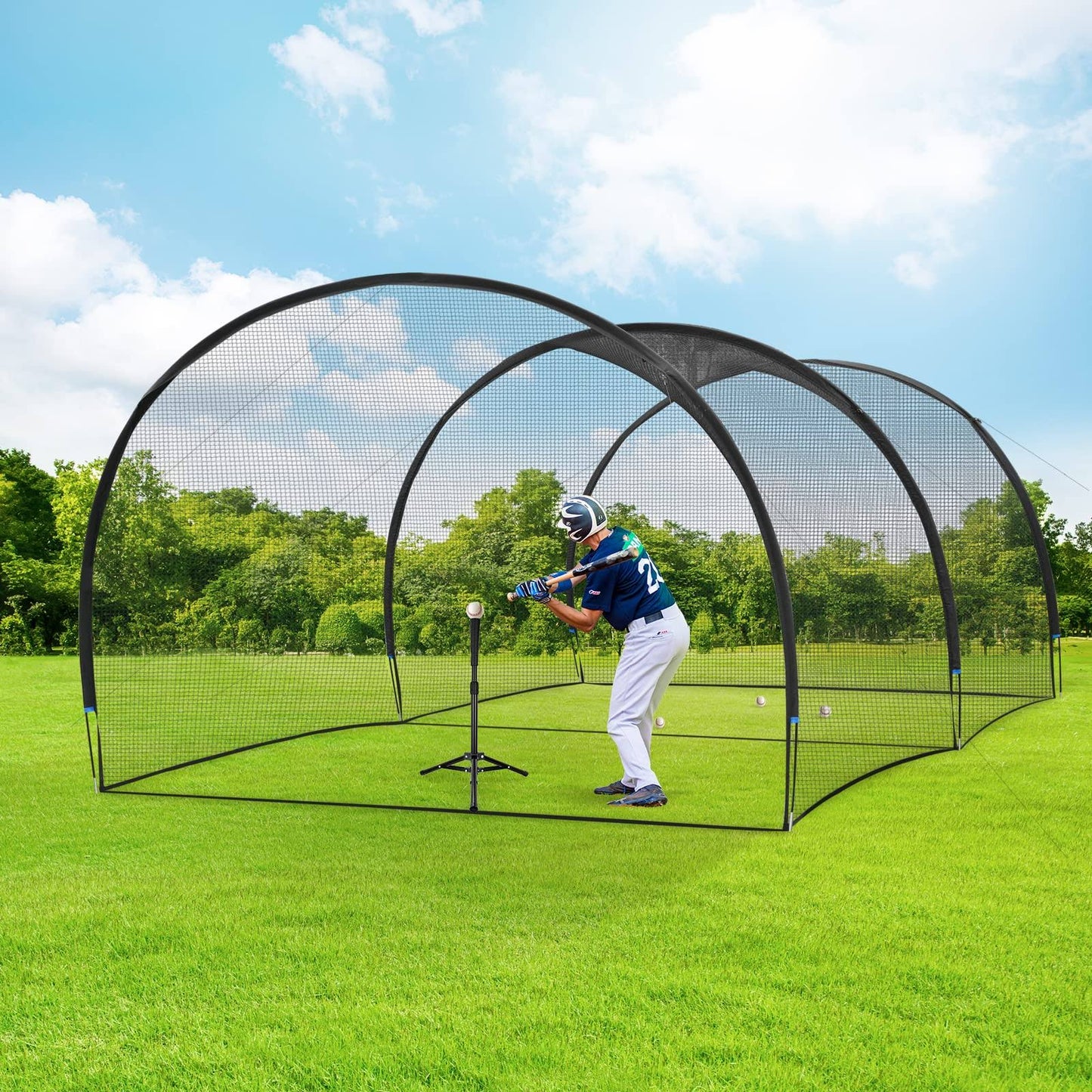 Batting Cage Hitting Training Equipment Net 29.5 Ft X 13 Ft X 9 Ft