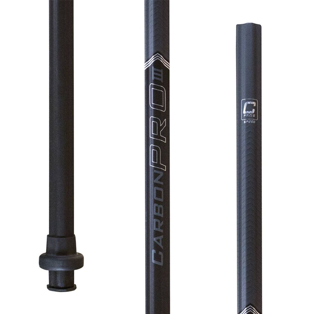 Carbon Pro 3 Speed Lacrosse Shaft, Black