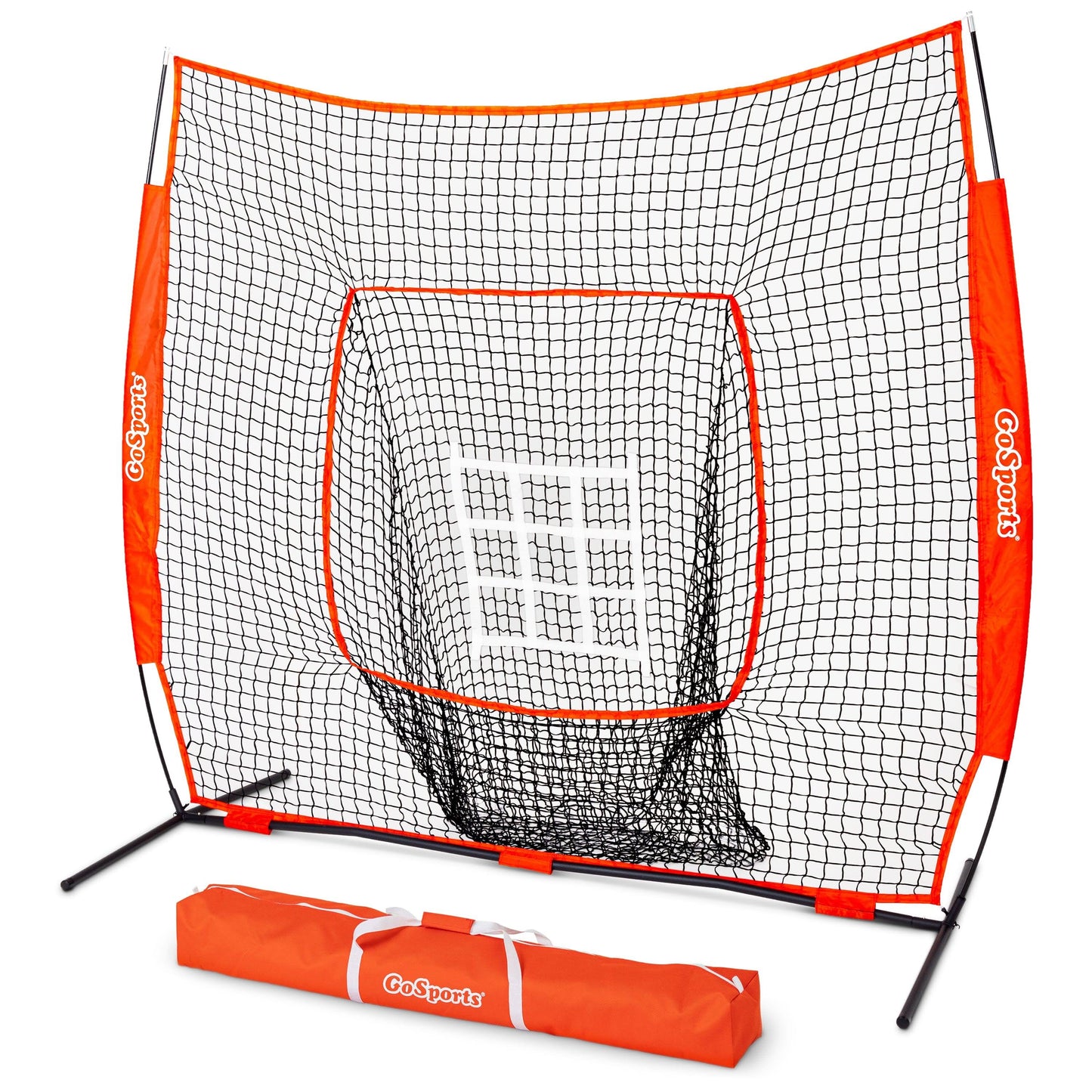 7 X 7 Baseball & Softball Practice Hitting & Pitching Net With Bow