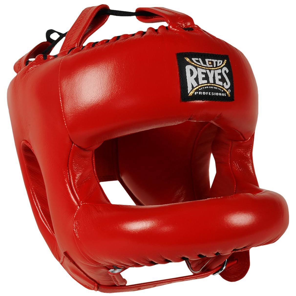 Traditional Leather Boxing Headgear W/ Nylon Face Bar - Tiger Orange