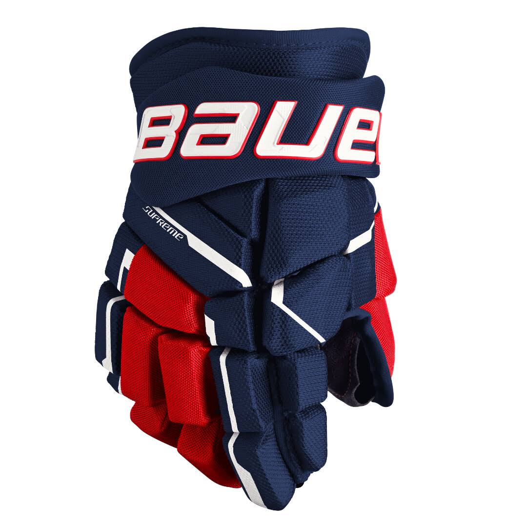 Supreme M5 Pro Hockey Gloves - Junior - Maroon - 11.0