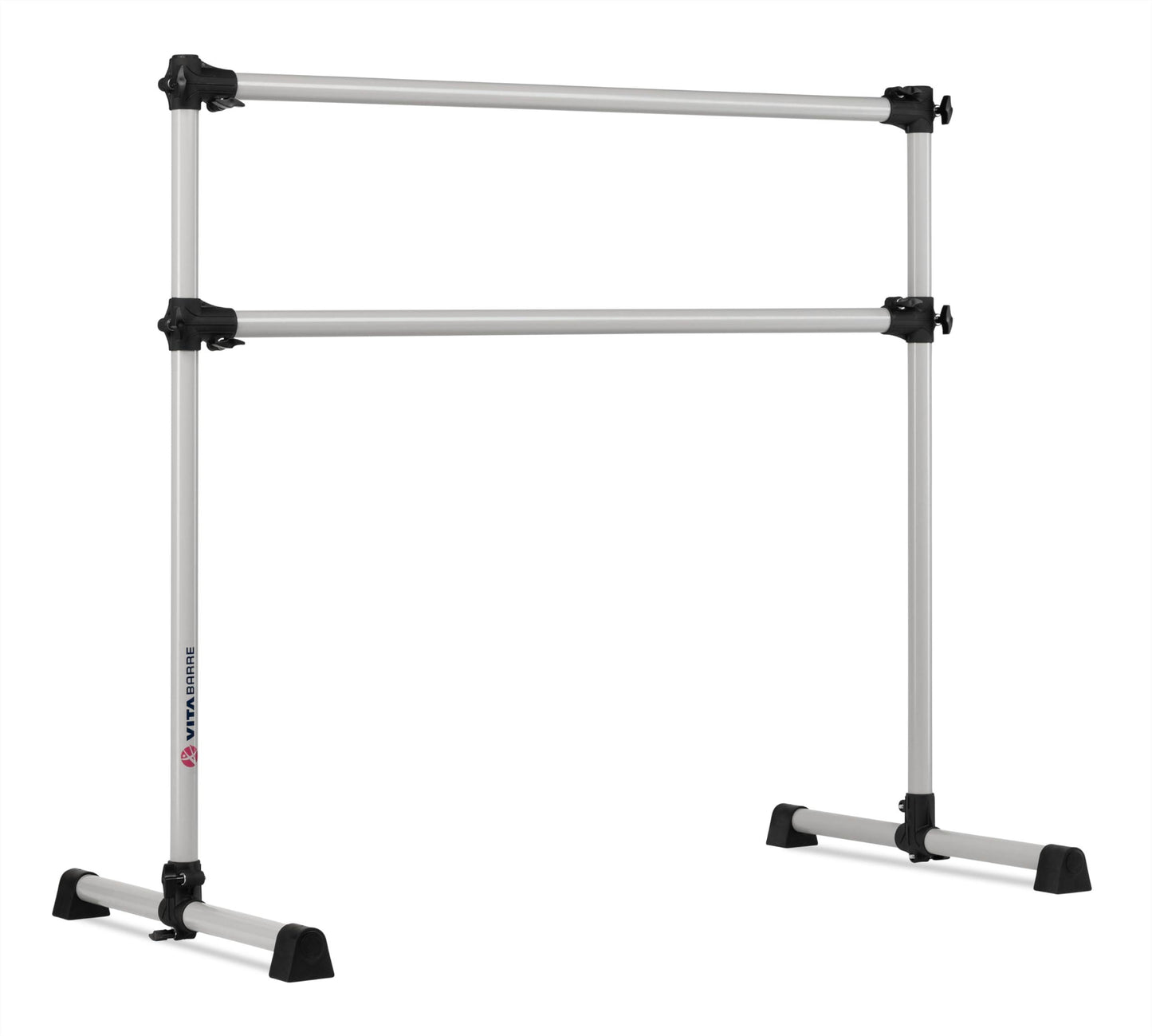 Vibe - Prodigy Series Portable Double Aluminum Freestanding Ballet Barre, Stretch/Dance Bar - Usa Made - 4 Ft - 8 Ft (8 Ft, Black)