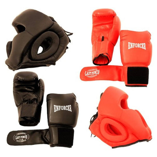 2 Pairs Pro Boxing Gloves & Pro Head Gears Pro Quality