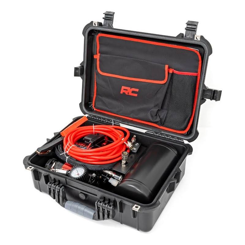 (Rs208) Portable Twin Motor Air Compressor W/Carry Case | 12 Volt | 150psi | 6.16 Cfm