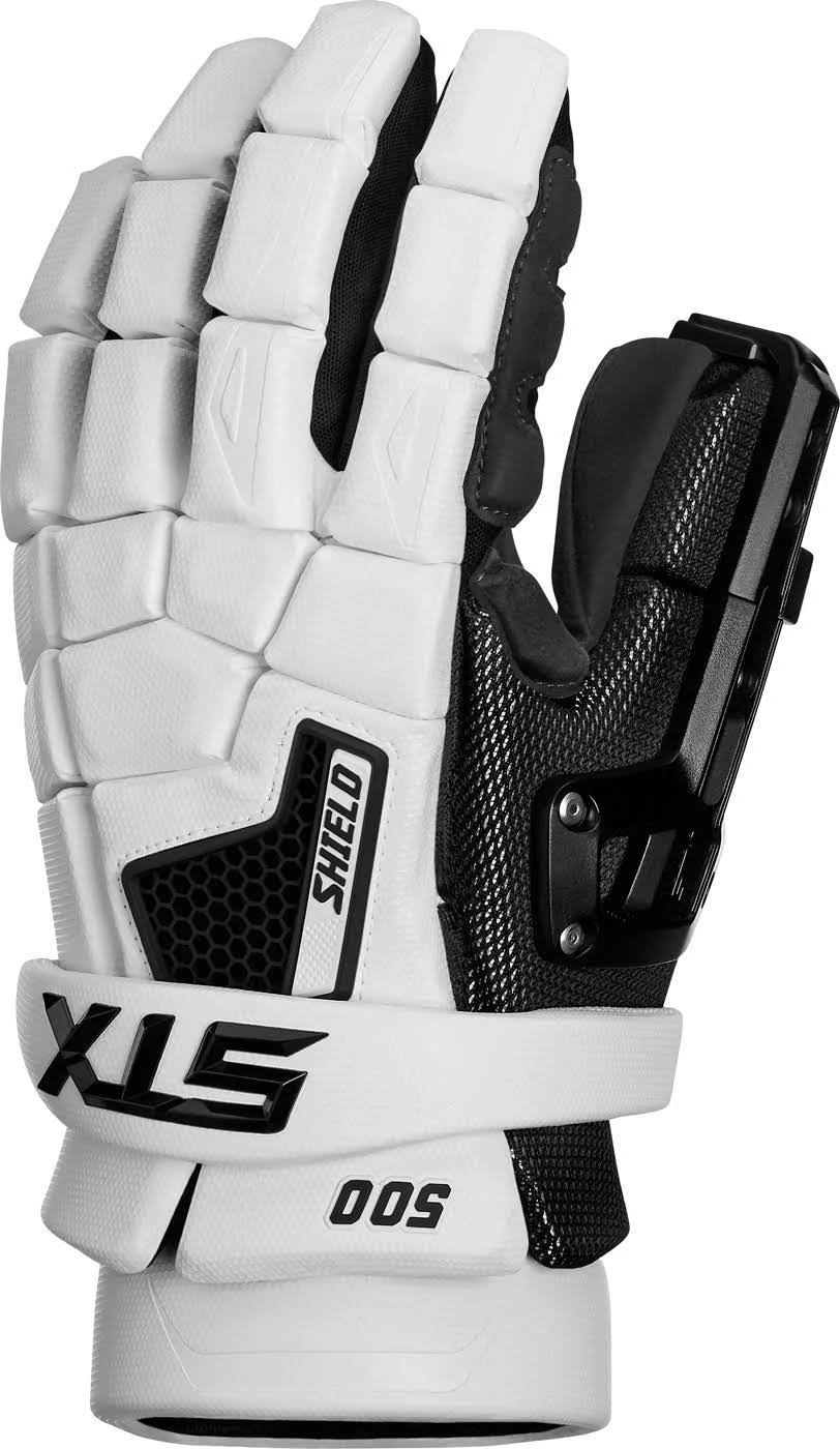 Shield 500 Lacrosse Goalie Gloves White 14in.